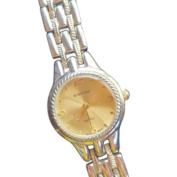 Vintage Rumours Watch Gold Face Retro Quartz Bracelet Dainty Small Gift Her - Picture 1 of 9